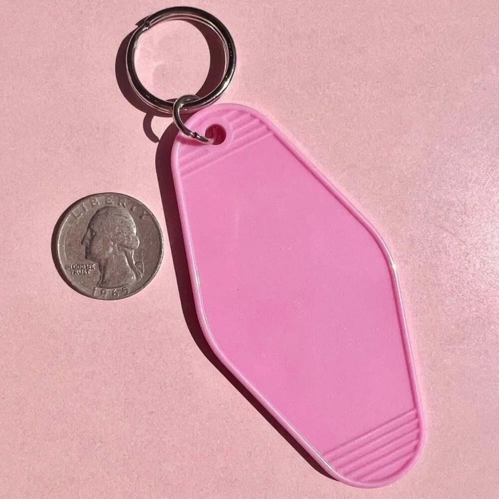Positive Affirmations Keychain in Pink Reflective 3M